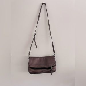 Cole Hahn brown flat shoulder purse